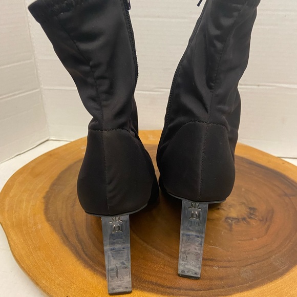 Jeffrey Campbell SIREN clear Acrylic Heeled Sock Booties - Picture 10 of 11